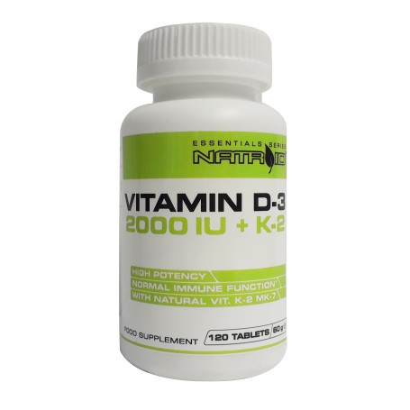 Vitamin D3 2000IU + K2 120 cpr  